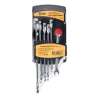 Набор гаечных комбинированных трещоточных ключей НТК-6 (8-17) PROFESSIONAL | код 91948 | КВТ