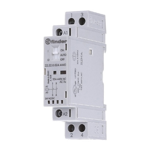 Модульный контактор, 2NC 25А, контакты AgNi, катушка 48В АС/DC, ширина 17.5мм, степень защиты IP20, опции: мех.индикатор + LED | код 223200481420 | FINDER Модульный контактор, 2NC 25А, контакты AgNi, катушка 48В АС/DC, ширина 17.5мм, степень защиты IP20, опции: мех.индикатор + LED | код 223200481420 | FINDER