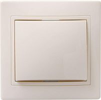 Выключатель 1-клавишный КВАРТА, скрытый монтаж, кремовый | код. EVK10-K33-10-DM | IEK