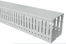 Кабельный канал перфорированный с крышкой (6мм) 40x100мм, серый цвет, 1 м | код CWD4010G | CETINKAYA PANO