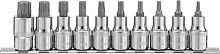 912910 Набор насадок торцевых 1/2DR с вставками-битами TORX® на держателе, T20-T70, 55 мм, 10 предметов | код 912910 | Ombra