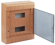 Щит распределительный навесной на 24 модуля с дверцей бук IP40 (ЩРн-П-24) | код 68324-38М | Ruvinil