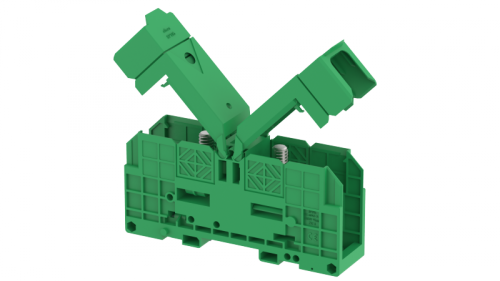 Клемма проходная болтовая 150 мм2, на высокие токи, на 2 подключения, с защитными крышками, зеленая SPT150XL-GREEN | код 4313450003 | Elmex Клемма проходная болтовая 150 мм2, на высокие токи, на 2 подключения, с защитными крышками, зеленая SPT150XL-GREEN | код 4313450003 | Elmex