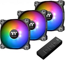 Вентилятор для корпуса Thermaltake Pure 12 ARGB 120х120x25 черный 4-pin 25.8дБ (упак.:3шт) (CL-F079-PL12SW-A) Ret | код 2009228 | THERMALTAKE