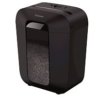 Шредер Fellowes PowerShred LX50 черный (секр.P-4) перекрестный 9лист. 17лтр. скрепки скобы пл.карты | код 1583190 | FELLOWES