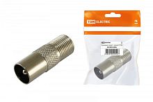 Переходник гнездо F - штекер TV, инд. упаковка TDM | код SQ1809-0006 | TDM