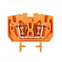 Проходная клемма, тип фиксации провода: пружинный, номинальное сечение: 2,5 мм кв., 24А, 800V, ширина: 5 мм, цвет: оранжевый, тип монтажа: DIN 15 | код 55.703.0553.9 | Wieland