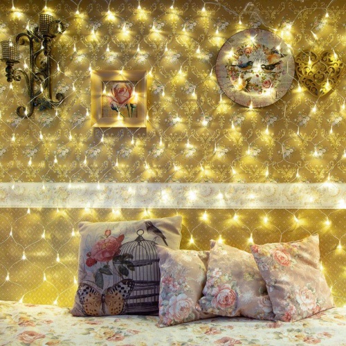 Гирлянда светодиодная "Сеть" 1.8х1.5м 180LED тепл. бел. 15Вт IP20 провод ПВХ прозр. Neon-Night 215-136 фото 6 Гирлянда светодиодная "Сеть" 1.8х1.5м 180LED тепл. бел. 15Вт IP20 провод ПВХ прозр. Neon-Night 215-136 фото 6