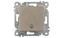 Rita - Выключатель кнопочный, символ - звонок, пруж. зажимы, антрацит | код 2200-407-0186Z | Mutlusan