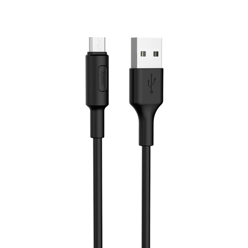 Кабель USB 2.0 hoco X25, AM/microBM, черный, 1м | код 6957531080121 | Hoco