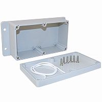 Корпус для РЭА пластиковый пылевлагонепроницаемый с фланцами RUICHI 11-10, 158x90x60 мм, для настенного монтажа | код 114160 | Ruichi