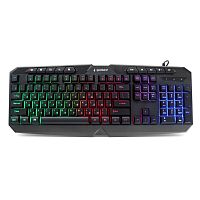 Клавиатура с подсветкой Gembird KB-G420L, USB, черный, 114 кл., м/медиа, Rainbow, кабель 1.5м | код KB-G420L | Gembird