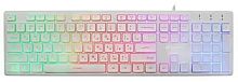 Клавиатура Оклик 550ML белый USB slim Multimedia LED | код 1061618 | Oklick