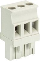 Розеточный разъем, прямой, на кабель, шаг 5,08 мм, 3 полюса, номинальное сечение: 2,5 мм кв., винтовая фиксация провода, 400V, 12А, без маркировки, цвет: серый, серия 8213 B VR | код 25.345.3353.0 | Wieland