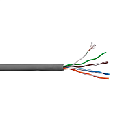 Кабель LANMASTER патч-кордовый UTP, 4x2, кат 6, 550Mhz, LSZH, серый, 305 м | код LAN-6EUTP-PT-LSZH-GY | LANMASTER