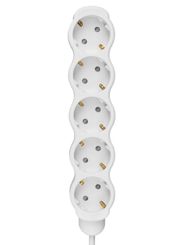 Удлинитель бытовой Люкс 5 гнезд, 2 м, с/з, с з/ш, ПВС 3х1 мм2, 16 А, 250 В, 3500 Вт TDM | код SQ1303-4035 | TDM