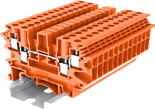 303944 Клемма UK 2-2 проходная винтовая, сеч.2.5мм2, оранж., шт | код 303944 | SUPU