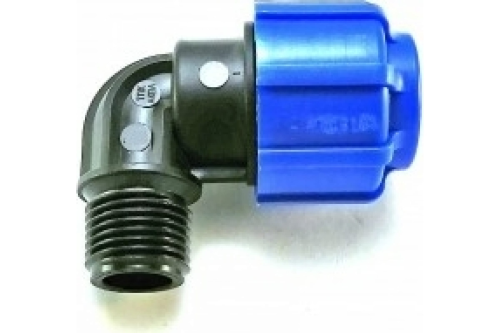 Отвод ПНД компрессионный НР 20 х 1/2' | код 50012012 | Политэк