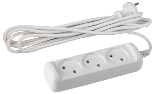 Удлинитель 3х1.5м без заземл. 6А IP20 UX(6)-3-1.5m ПВС 2х0.75 | код Б0038567 | Эра Удлинитель 3х1.5м без заземл. 6А IP20 UX(6)-3-1.5m ПВС 2х0.75 | код Б0038567 | Эра