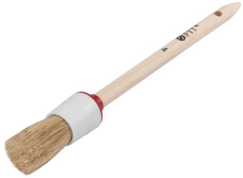 Кисть круглая натур. светл. щетина №4 ( 25мм) FIT 01303 фото 2