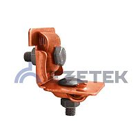 Держатель проводника круглого 6-10 мм для фальца 0.7-8 мм универсальный, медь | код 91090-2 | ЕЗЕТЕК