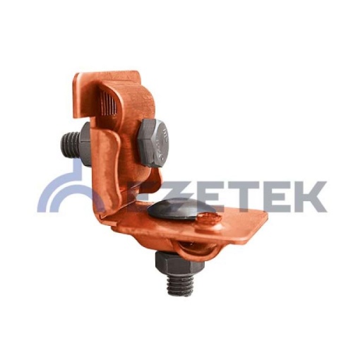 Держатель проводника круглого 6-10 мм для фальца 0.7-8 мм универсальный, медь | код 91090-2 | ЕЗЕТЕК