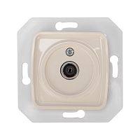 DEA Розетка TV Проходная с/у мех. Беж KRANZ | код KR-78-0251 | KRANZ