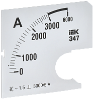 Шкала смен. для амперметра Э47 3000/5А-1,5 72х72мм IEK | код IPA10D-SC-3000 | IEK