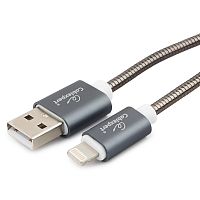 Кабель Cablexpert для Apple CC-G-APUSB02Gy-1M, AM/Lightning, серия Gold, длина 1м, титан, блистер | код CC-G-APUSB02Gy-1M | Cablexpert