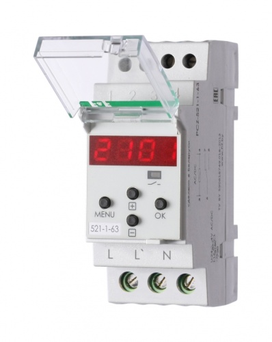 РЕЛЕ ВРЕМЕНИ ПРОГРАММИРУЕМЫЕ PCZ-521-1-63 NEW! Одноканальное, 150 пар вкл./выкл., суточный и недельный циклы работы, 2 модуля, монтаж на DIN-рейку 24-264 В AC/DC 63A 1NO/NC IP20 | код EA02.002.020 | ЕВРОАВТОМАТИКА ФиФ