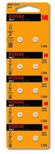 Батарейка AG9 (394) LR936, LR45 [KAG9-10] MAX Button Cell (100/1000/70000) | код Б0044714 | KODAK