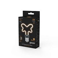 Лампа светодиодная филаментная Filament Artline 4Вт Butterfly матов. 2700К тепл. бел. Е27 330лм milky GAUSS 1001802104