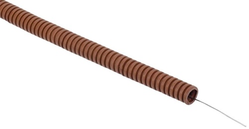 ELASTA Труба гофр. ПВХ d=16 с зондом дуб (25м) | код ET-TG21-121-016-025-K24 | IEK