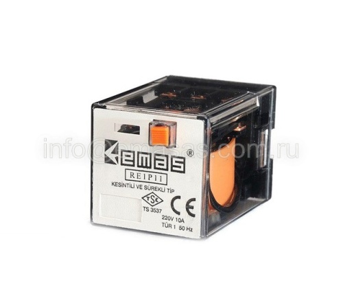 Реле на 11 выводов 24 В АС (3 переключающих контакта) | код RE1P11AC024 | EMAS Реле на 11 выводов 24 В АС (3 переключающих контакта) | код RE1P11AC024 | EMAS