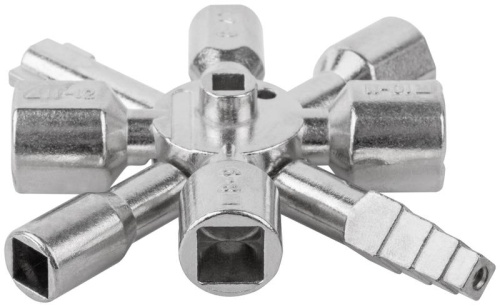 Ключ универсальный для электрошкафов 10-в-1 двусторонняя CrV бита РН2/SL7 FIT 60110 фото 2