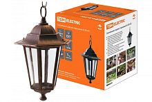 Светильник 6100-15 садово-парковый шестигранник, 100Вт, подвес, бронза TDM | код SQ0330-0020 | TDM