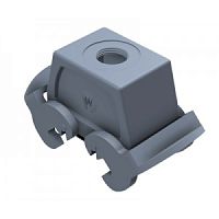 Крышка на кабель, разъема REVOS, Size 10, с уплотнителем, с двумя защелками, 1 отверстие с резьбой для кабельных вводов M20x1,5, с верхним расположением, материал корпуса: алюминиевый сплав | код 70.372.1035.1 | Wieland