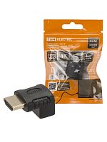 Переходник АВП 4 штекер HDMI - гнездо HDMI угловой на 90 градусов, позолоченные контакты, TDM | код SQ4040-0104 | TDM