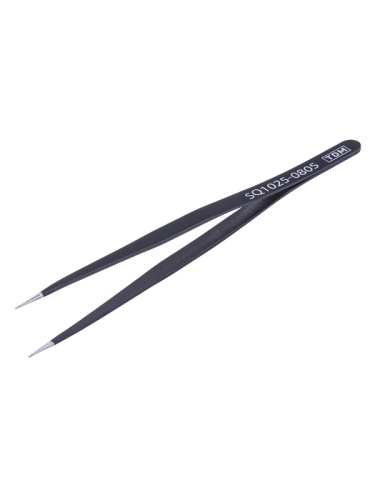 Пинцет прецизионный прямой 140 мм, острое жало, нерж., антистатич. покр., блистер, Рубин TDM | код SQ1025-0805 | TDM