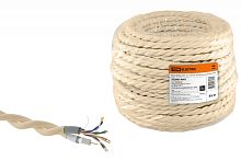 Ретро провод Эко TV + Internet витой, бежевый ТРТС (бухта 45м) | код SQ2803-0002 | РЭМЗ ТМ