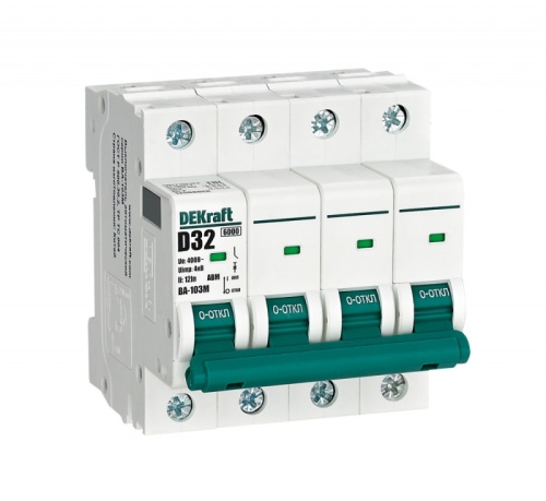 Авт. выкл. без теплозащиты 4P 32А х-ка D 6кА ВА-103M | код 12568DEK | DEKraft Авт. выкл. без теплозащиты 4P 32А х-ка D 6кА ВА-103M | код 12568DEK | DEKraft