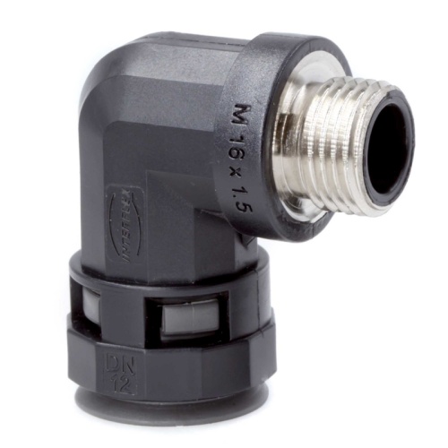 Муфта 90 грд. труба-коробка с металлической резьбой DN 29 мм, М32х1,5, полиамид, цвет черный | код PAZ29M32N | DKC Муфта 90 грд. труба-коробка с металлической резьбой DN 29 мм, М32х1,5, полиамид, цвет черный | код PAZ29M32N | DKC