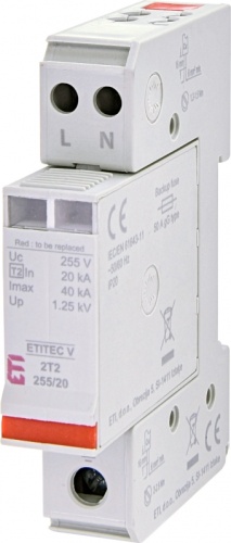 Ограничитель перенапряжения ETITEC V 2T2 255/20 (1+1) RC | код 002442948 | ETI Ограничитель перенапряжения ETITEC V 2T2 255/20 (1+1) RC | код 002442948 | ETI