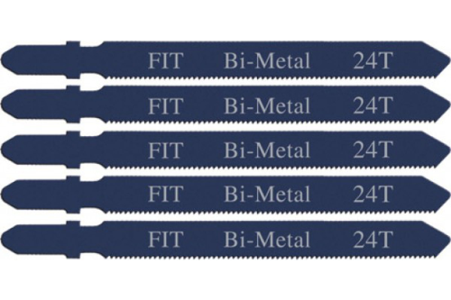 Полотна для э/лобзика по металлу Профи, европ.хвостовик, Bi-metal, 5 шт, 24 TPI | код 41120 | FIT Полотна для э/лобзика по металлу Профи, европ.хвостовик, Bi-metal, 5 шт, 24 TPI | код 41120 | FIT