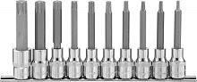 921910 Набор насадок торцевых 1/2DR с вставками-битами TORX® на держателе, T20-T70, 100 мм, 10 предметов | код 921910 | Ombra