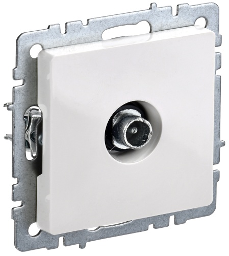 BRITE Розетка TV проходная РТВ10-0-БрБ белый | код BR-A10-P-K01 | IEK