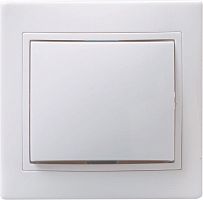 Выключатель 1-клавишный КВАРТА, скрытый монтаж, белый | код. EVK10-K01-10-DM | IEK