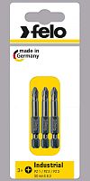 Бита крестовая PZ 1/PZ 2/PZ 3X50, 3 шт в блистере | код 3193216 | FELO