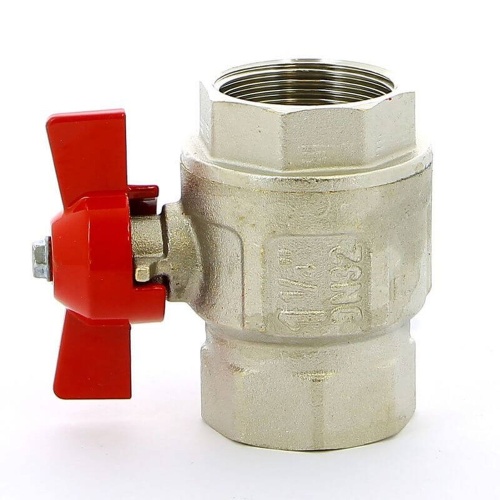 Кран шаровой 1'1/4 ВВ ручка бабочка IDEAL (092 11/4') | код RQLAGJ217CSSLV | ITAP