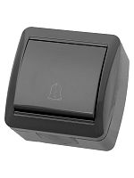 Кнопка звонковая открытой установки IP44 6А серая Селигер TDM | код SQ1818-0116 | TDM